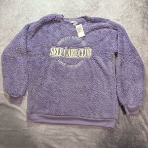 Derek Heart Lavender Fuzzy Sweatshirt
